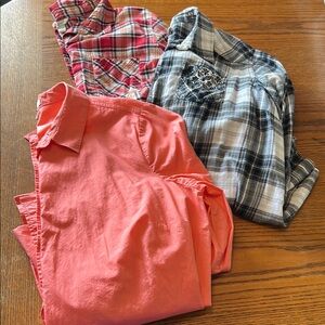 Plaid and Pink long sleeve bundle